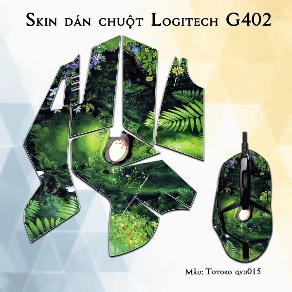 Skin dán chuột Logitech G402 mẫu Totoro qvd015