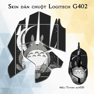 Skin dán chuột Logitech G402 mẫu Totoro qvd020