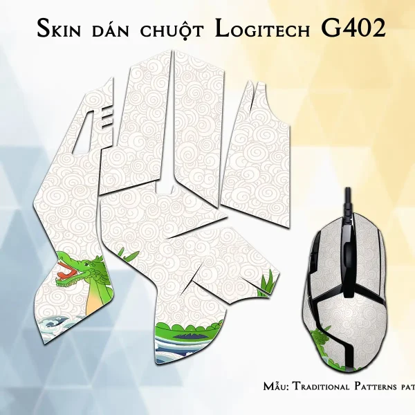 Skin dán chuột Logitech G402 mẫu Traditional Patterns patt12