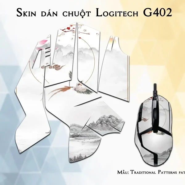 Skin dán chuột Logitech G402 mẫu Traditional Patterns patt13