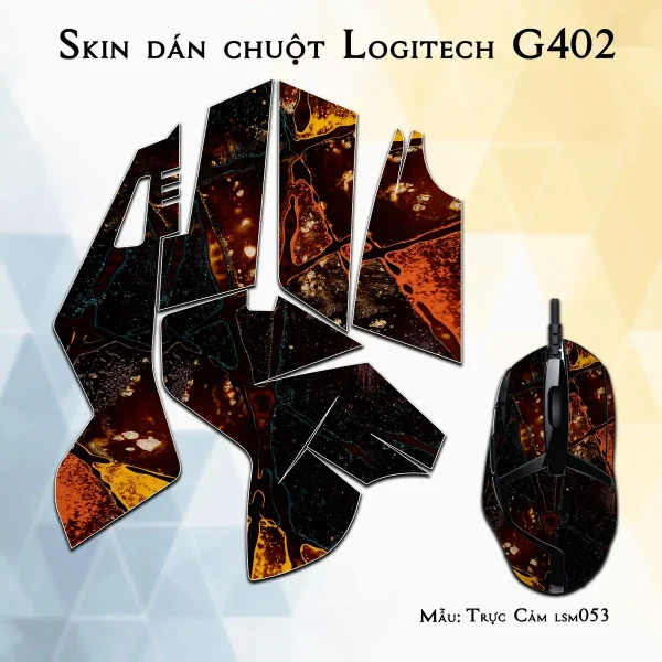 Skin dán chuột Logitech G402 mẫu Trực Cảm lsm053