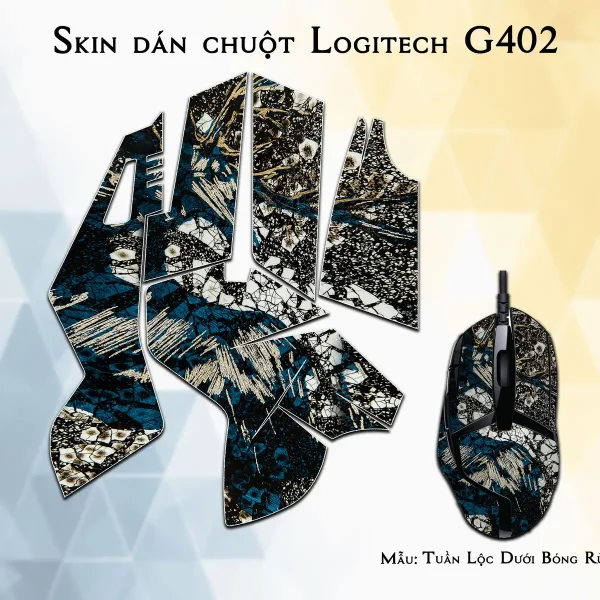 Skin dán chuột Logitech G402 mẫu Tuần Lộc Dưới Bóng Rừng lsm054