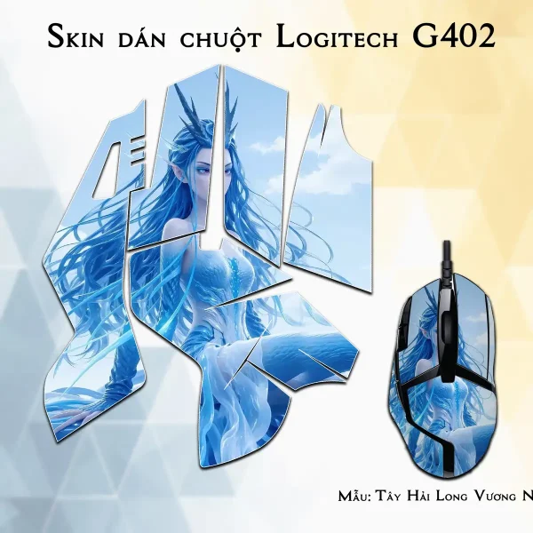 Skin dán chuột Logitech G402 mẫu Tây Hải Long Vương Ngao Nhuận nh04
