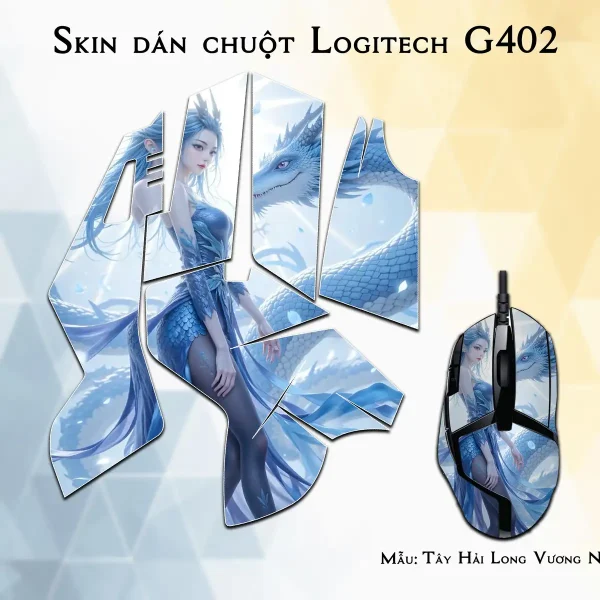 Skin dán chuột Logitech G402 mẫu Tây Hải Long Vương Ngao Nhuận nh05
