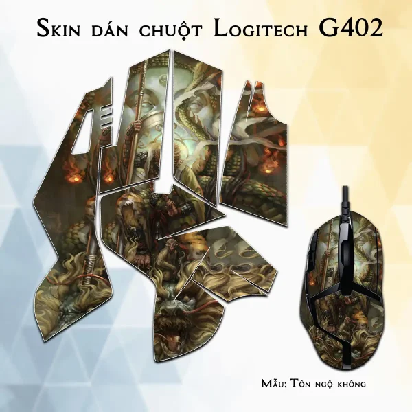 Skin dán chuột Logitech G402 mẫu Tôn ngộ không