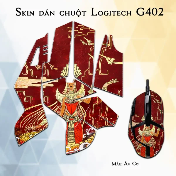 Skin dán chuột Logitech G402 mẫu Âu Cơ