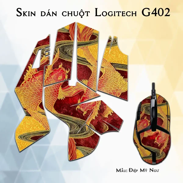 Skin dán chuột Logitech G402 mẫu Điệp Mỹ Ngư