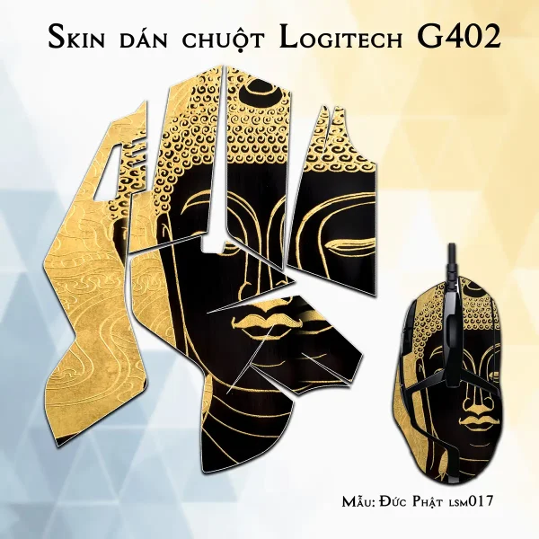Skin dán chuột Logitech G402 mẫu Đức Phật lsm017
