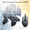 Skin dán chuột Logitech G402 mẫu đá xanh vân vàng Skin dán chuột Logitech G402 mẫu đá xanh vân vàng