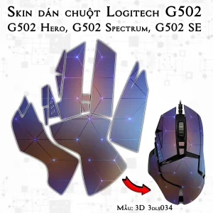 Skin dán chuột Logitech G502 mẫu 3D 3dls034