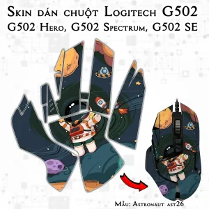 Skin dán chuột Logitech G502 mẫu Astronaut ast26