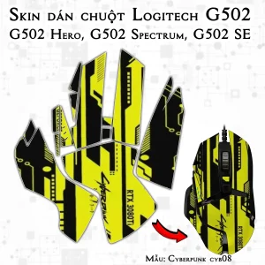 Skin dán chuột Logitech G502 mẫu Cyberpunk cyb08