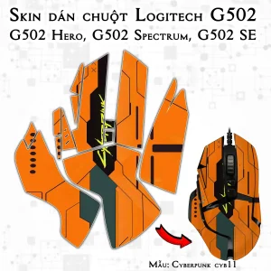 Skin dán chuột Logitech G502 mẫu Cyberpunk cyb11