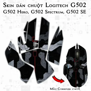 Skin dán chuột Logitech G502 mẫu Cyberpunk cyb14