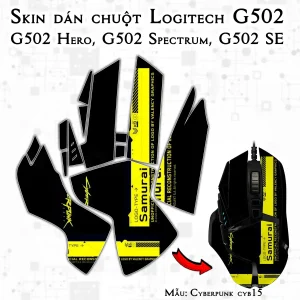 Skin dán chuột Logitech G502 mẫu Cyberpunk cyb15