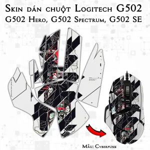 Skin dán chuột Logitech G502 mẫu Cyberpunk