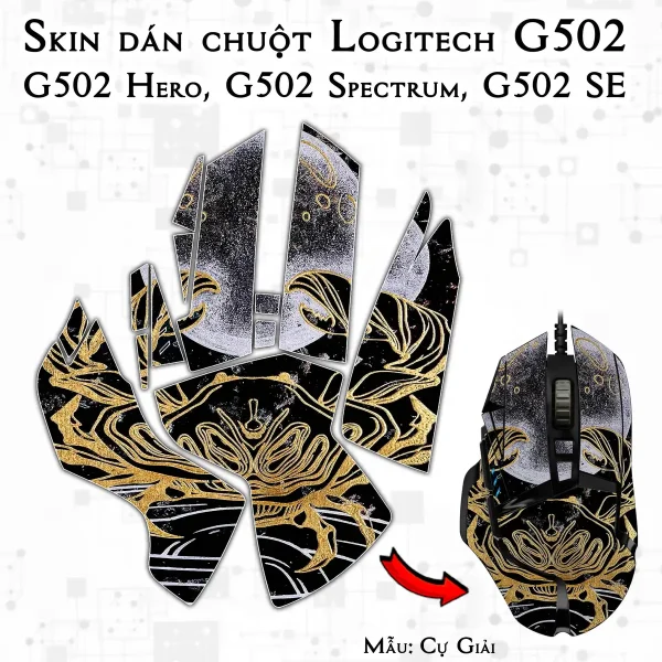 Skin dán chuột Logitech G502 mẫu Cự Giải