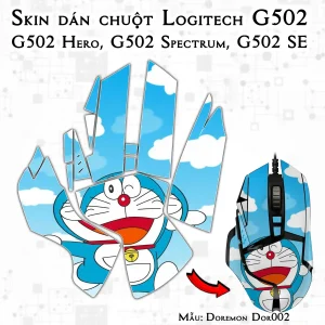 Skin dán chuột Logitech G502 mẫu Doremon Dor002