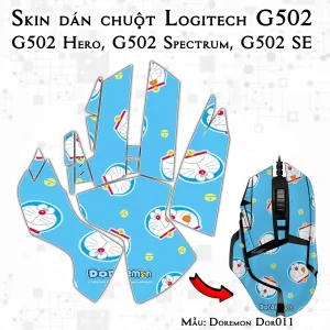 Skin dán chuột Logitech G502 mẫu Doremon Dor011