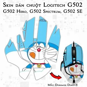 Skin dán chuột Logitech G502 mẫu Doremon Dor018