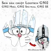 Skin dán chuột Logitech G502 mẫu Doremon Dor019