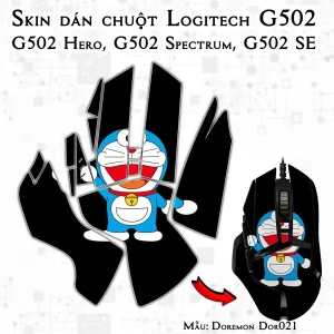 Skin dán chuột Logitech G502 mẫu Doremon Dor021