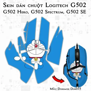 Skin dán chuột Logitech G502 mẫu Doremon Dor035