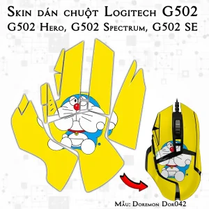 Skin dán chuột Logitech G502 mẫu Doremon Dor042