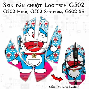 Skin dán chuột Logitech G502 mẫu Doremon Dor043