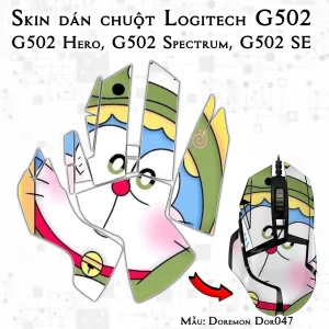 Skin dán chuột Logitech G502 mẫu Doremon Dor047