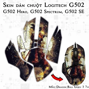 Skin dán chuột Logitech G502 mẫu Dragon Ball Goku 3 7vnr72