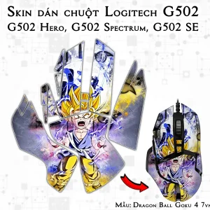 Skin dán chuột Logitech G502 mẫu Dragon Ball Goku 4 7vnr73