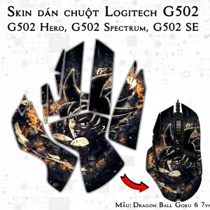 Skin dán chuột Logitech G502 mẫu Dragon Ball Goku 6 7vnr75