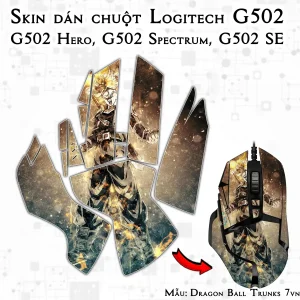 Skin dán chuột Logitech G502 mẫu Dragon Ball Trunks 7vnr62