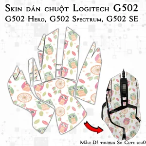 Skin dán chuột Logitech G502 mẫu Dễ thương So Cute scu015