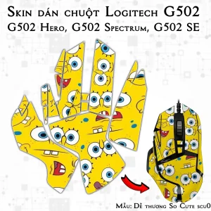 Skin dán chuột Logitech G502 mẫu Dễ thương So Cute scu040