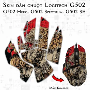 Skin dán chuột Logitech G502 mẫu Komainu
