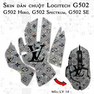 Skin dán chuột Logitech G502 mẫu LV 14