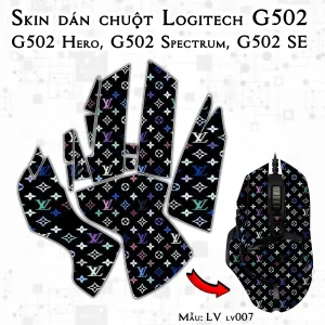Skin dán chuột Logitech G502 mẫu LV lv007