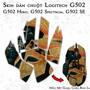 Skin dán chuột Logitech G502 mẫu Mũ Galea Chiến Binh La Mã lsm032