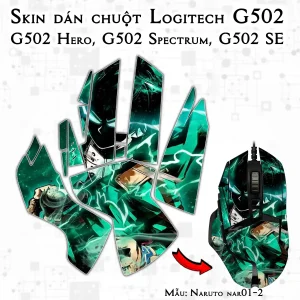 Skin dán chuột Logitech G502 mẫu Naruto nar01-2