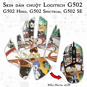 Skin dán chuột Logitech G502 mẫu Natra nt29
