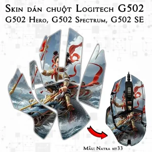Skin dán chuột Logitech G502 mẫu Natra nt33