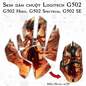 Skin dán chuột Logitech G502 mẫu Natra nt39