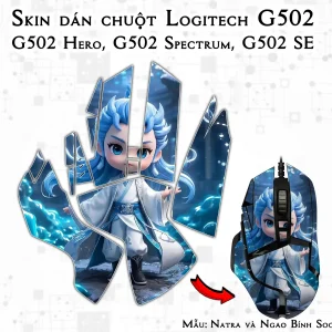 Skin dán chuột Logitech G502 mẫu Natra và Ngao Bính Socute nt14