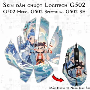 Skin dán chuột Logitech G502 mẫu Natra và Ngao Bính Socute nt17