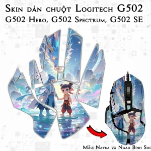 Skin dán chuột Logitech G502 mẫu Natra và Ngao Bính Socute nt19