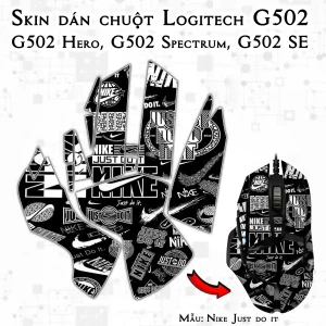 Skin dán chuột Logitech G502 mẫu Nike Just do it