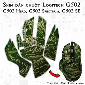 Skin dán chuột Logitech G502 mẫu Phù Đổng Thiên Vương lsm060