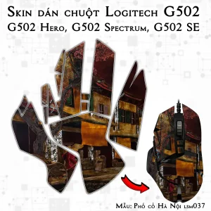 Skin dán chuột Logitech G502 mẫu Phố cổ Hà Nội lsm037